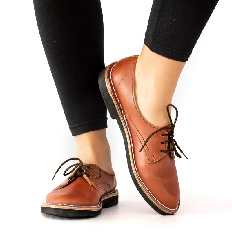 Lace up womens shoes leather Clearance