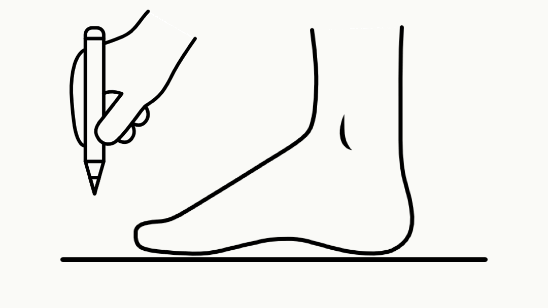 2. Trace your foot