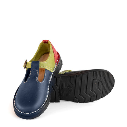 Children's T-Bar Shoe Multi-Colour